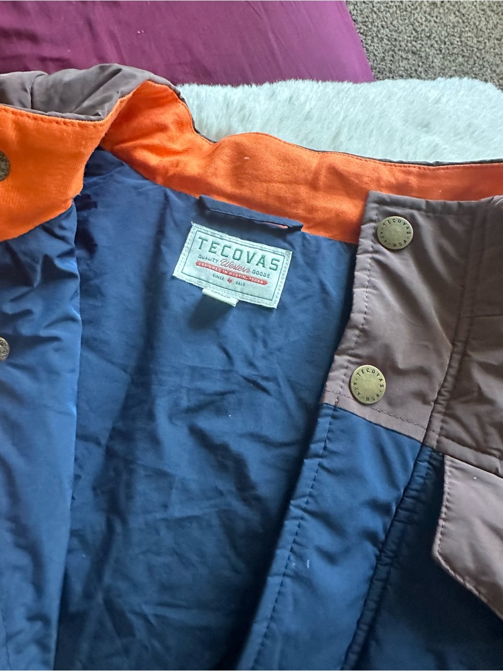 Tecovas Western Goods Blue Lightweight Puffer Vest Size XXL